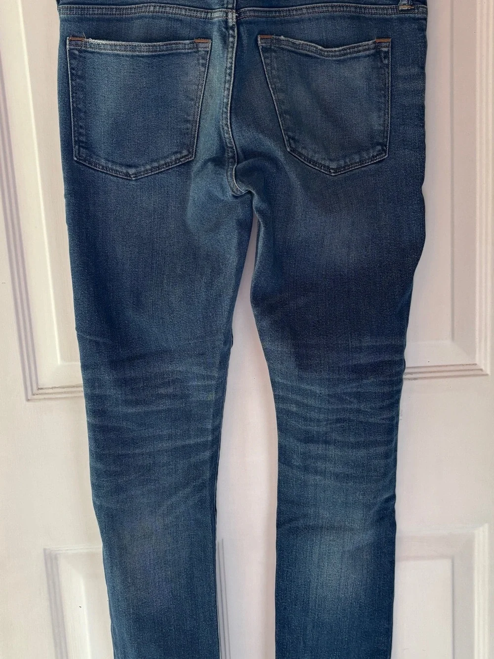 J. Crew 250 Skinny Fit Men’s Jeans in Blue Denim